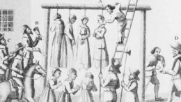 Women hanged for witchcraft.
