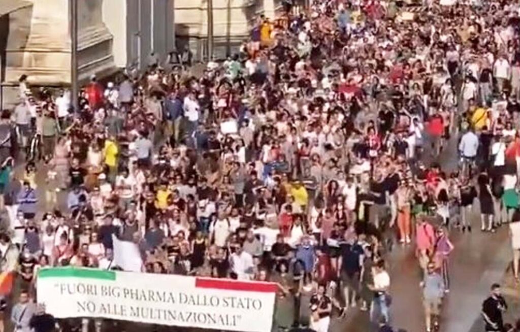 World-Wide Rally For Freedom - Milan, July 24, 2021.
