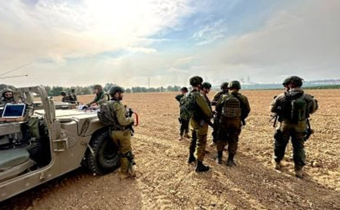 Israeli soldiers Gaza Strip Oct. 7.